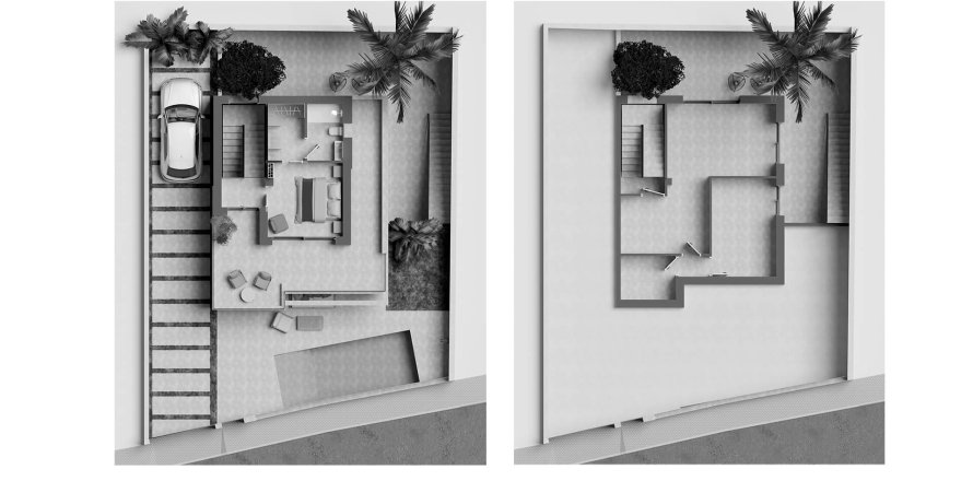 Villa floor plan «Green Villa», 2 bedrooms in Green Villa