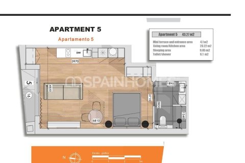 Продажа квартиры в Торревьеха, Аликанте, Испания 1 спальня, 43м2 №183651 - фото 14