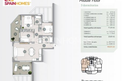 Apartment à vendre Calpe, Alicante, Espagne, 3 chambres, 83 m2 No. 107569 - photo 14