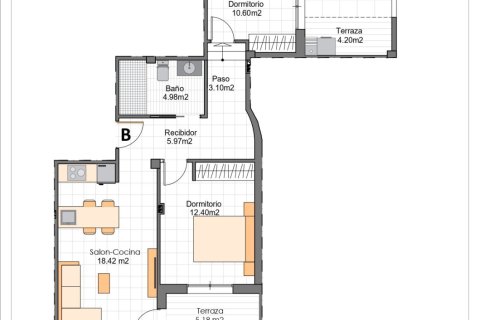 Wohnung zum Verkauf in Lo Pagan, Murcia, Spanien 2 Schlafzimmer, 83 m2 Nr. 190083 - Foto 12