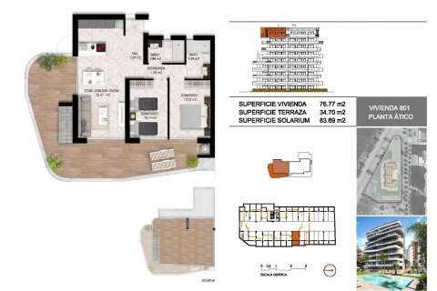 Huoneisto myytävänä Guardamar del Segura, Alicante, Espanja, 2 makuuhuonetta, 76 m2 No. 114028 - kuva 10