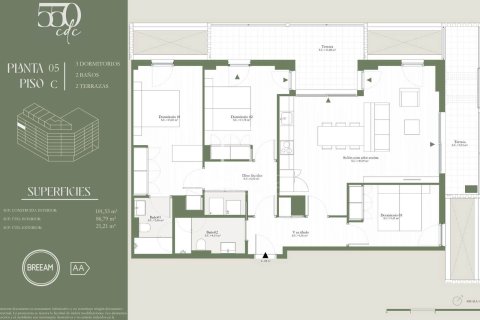 Apartment for sale in Barcelona, Spain 3 bedrooms, 101 sq.m. No. 192634 - photo 16