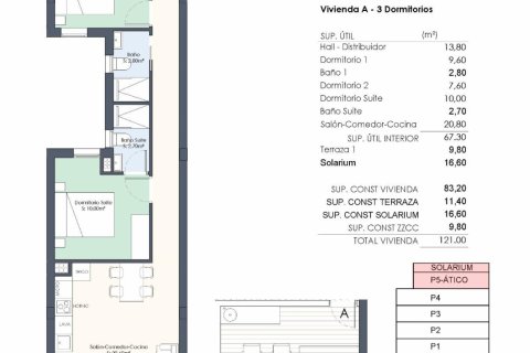 Wohnung zum Verkauf Torrevieja, Alicante, Spanien 3 Schlafzimmer, 83 m2 Nr. 114126 - Foto 13