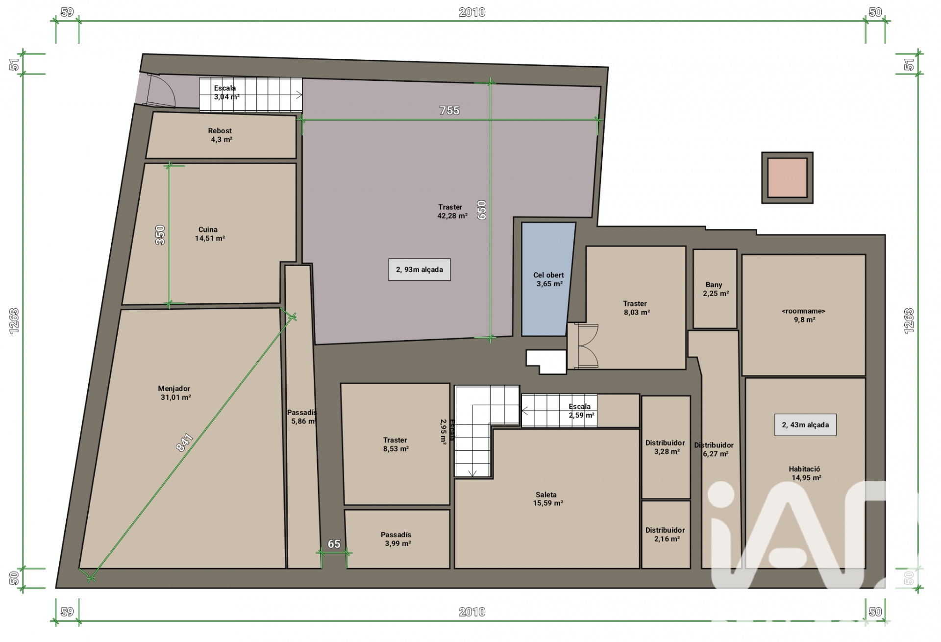 Villa i Spanien 1 sovrum, 747 kvm. Nr. 185124
