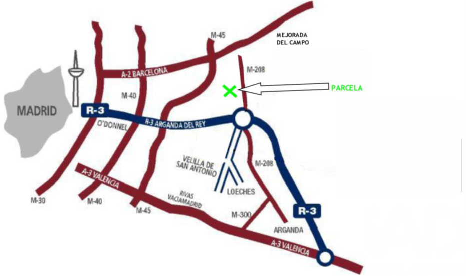 Zemes gabals Mejorada del Campo, Madrid, Spānijā 17285 m2 Nr. 172488
