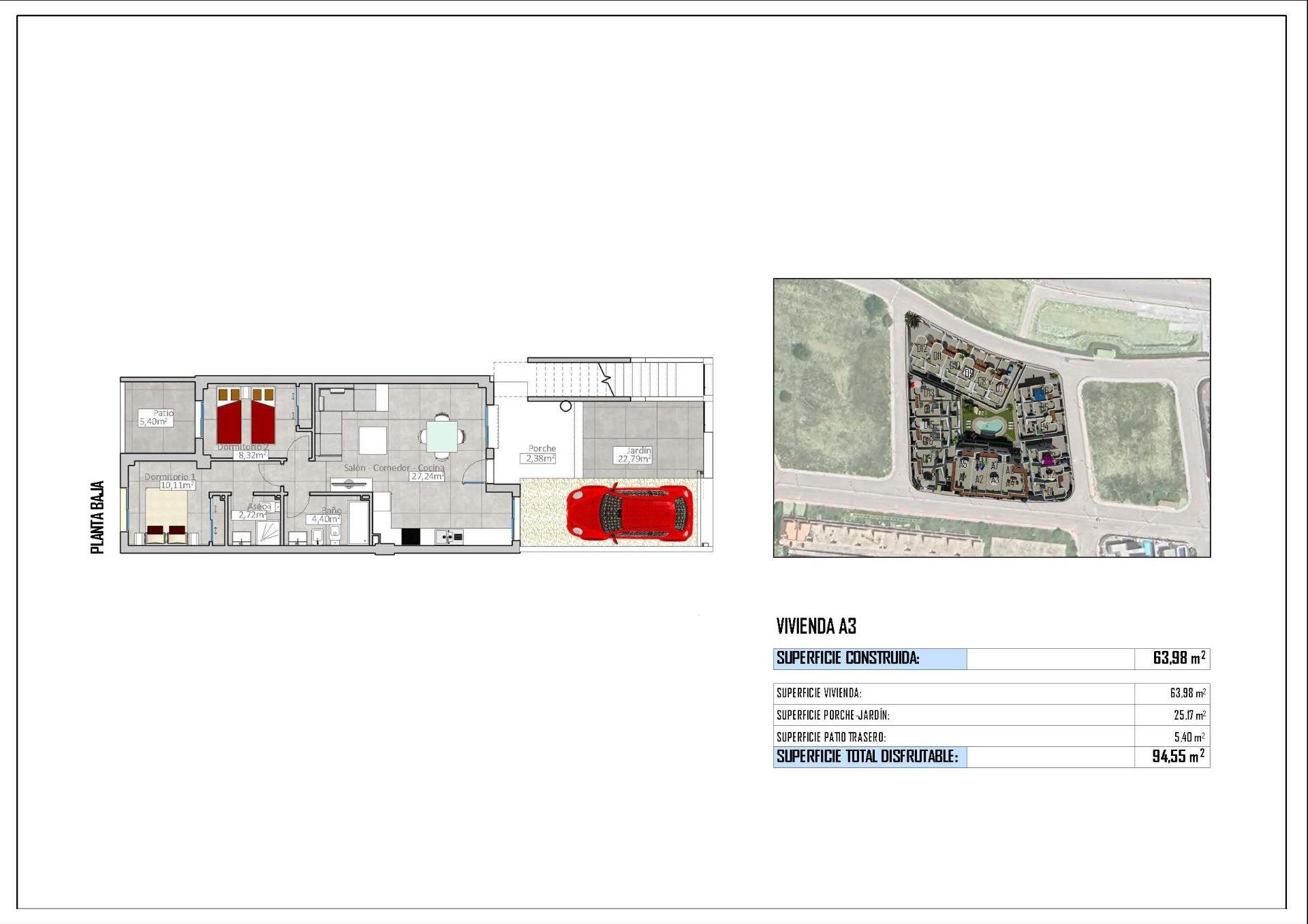 Bungalo Cox, Alicante, Spānijā 2 istabas, 63 m2 Nr. 144177