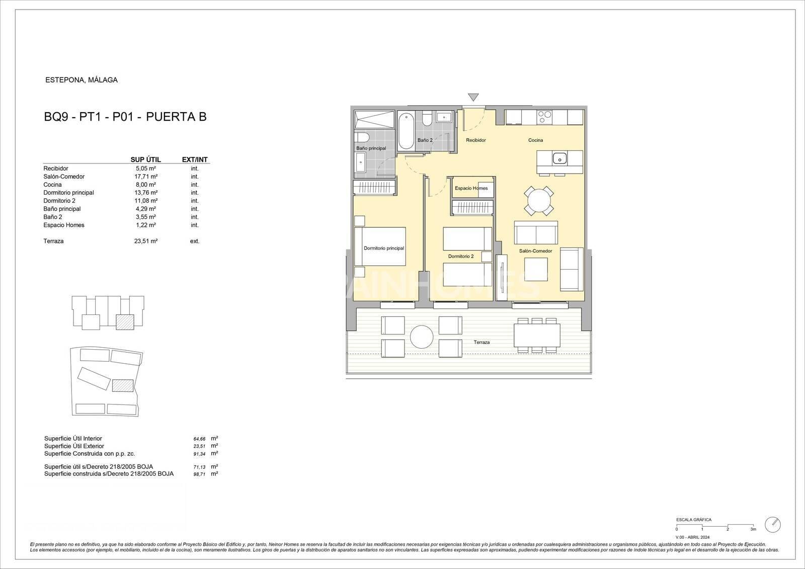 Attico a Estepona, Malaga, Spagna 3 camere da letto, 117 mq. N° 160941
