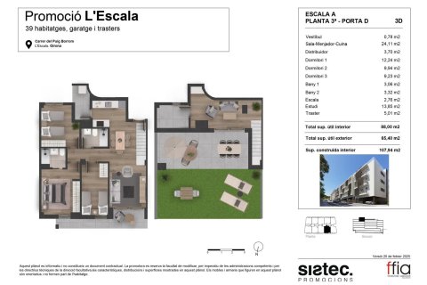 Apartament w Sitges, Barcelona, Hiszpania 3 sypialnie, 107 mkw. nr 167720 – zdjęcie 12