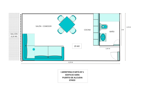 Продажа квартиры в Алькудия, Майорка, Испания 32м2 №152983 - фото 11