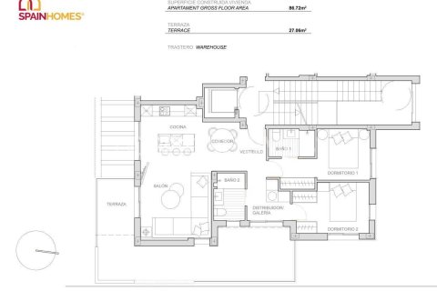 Продажа пентхауса в Торре-Пачеко, Мурсия, Испания 2 спальни, 85м2 №142901 - фото 27