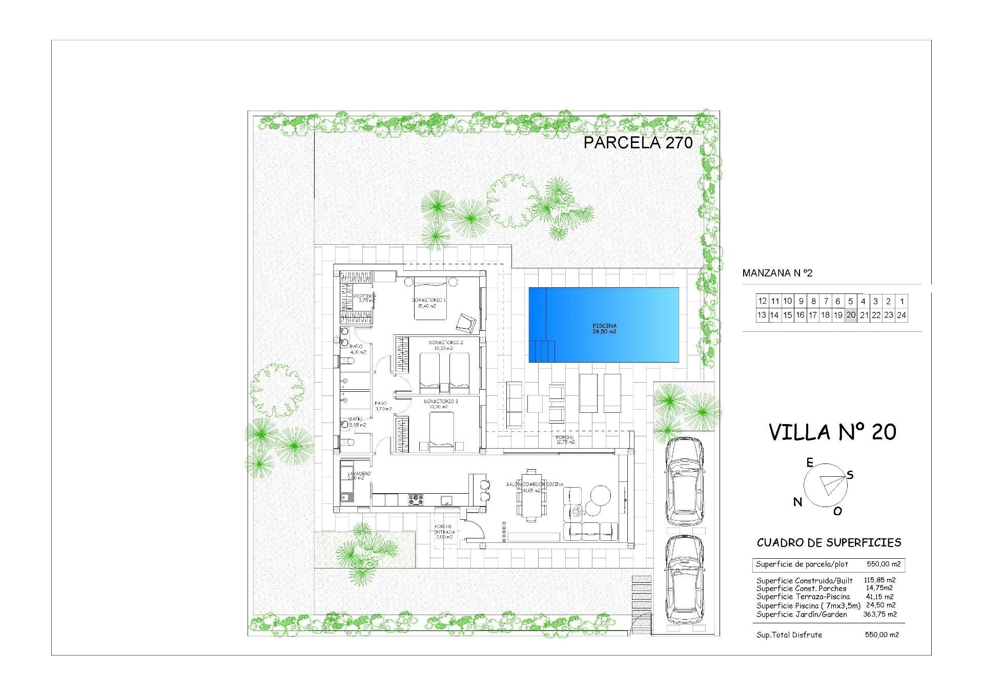 Villa Calasparra, Murcia, Spānijā 3 istabas, 115 m2 Nr. 134308
