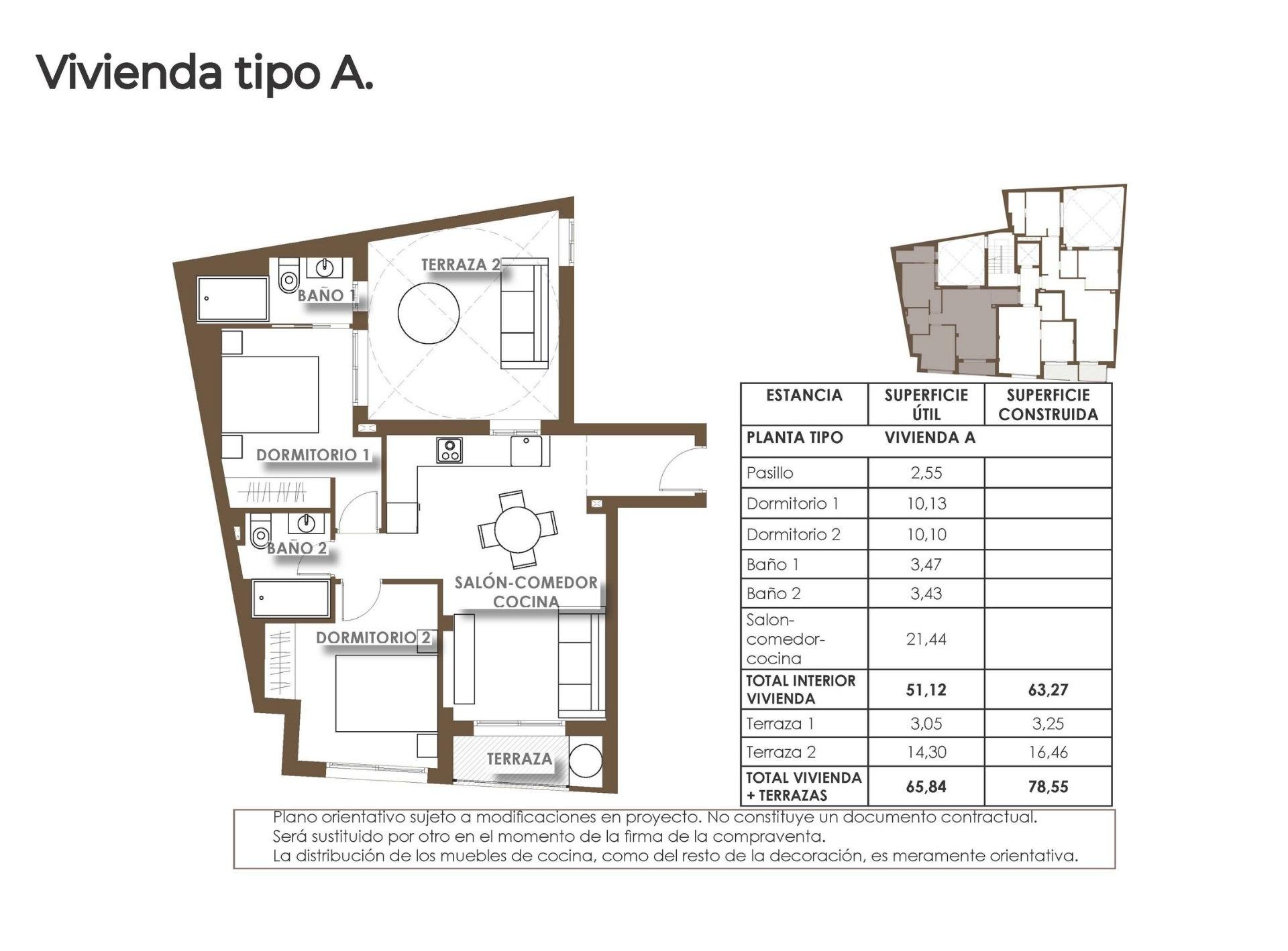 Appartamento a Torrevieja, Alicante, Spagna 2 camere da letto, 63 mq. N° 143553