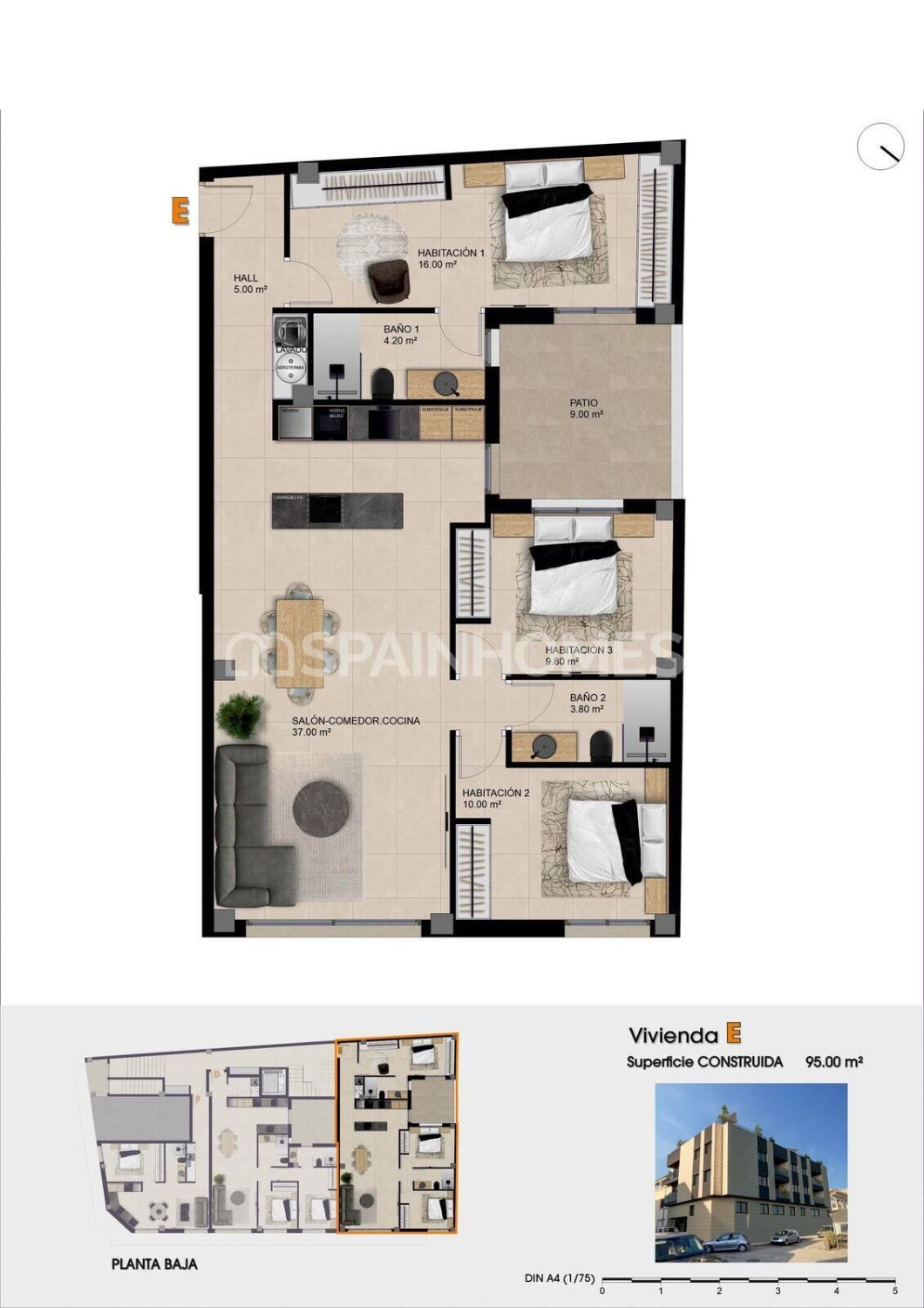 Wohnung in Catral, Alicante, Spanien 2 Schlafzimmer, 84 m2 Nr. 161626