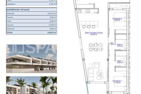 Lägenhet till salu i Pilar de la Horadada, Alicante, Spanien 3 sovrum, 115 kvm. Nr. 161621 - foto 14