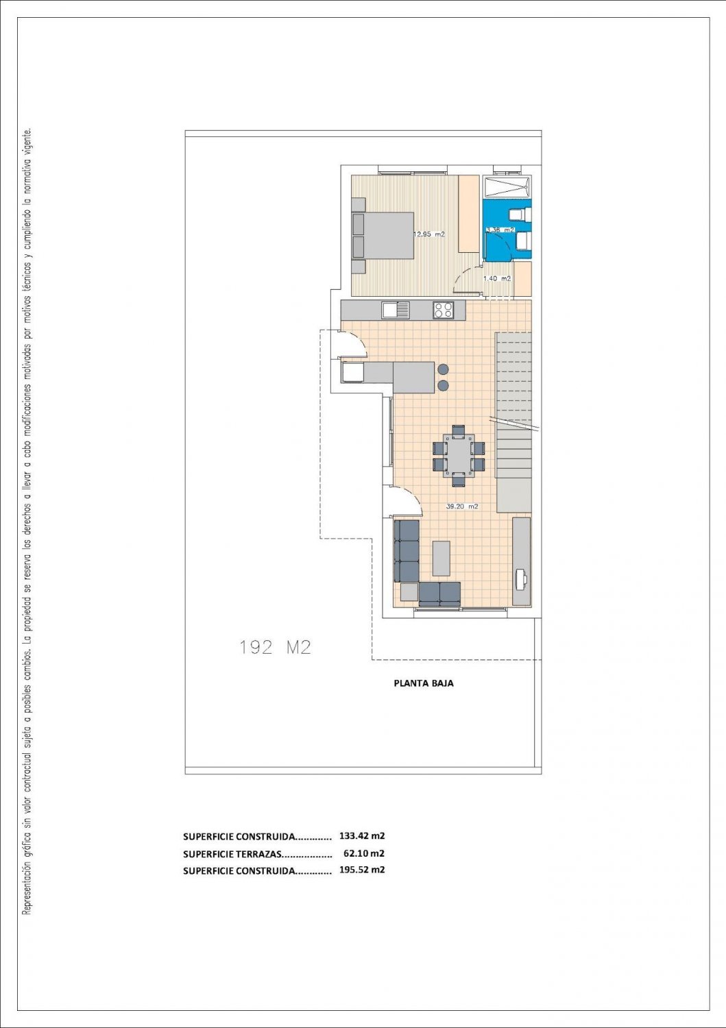 Huvila Benijofar, Alicante, Espanja 3 makuuhuonetta, 133 m2 No. 103523