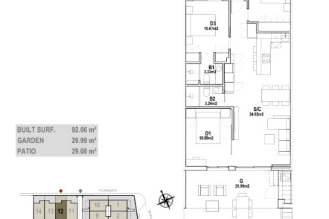 Wohnung zum Verkauf in San Pedro del Pinatar, Murcia, Spanien 3 Schlafzimmer,  Nr. 145581 - Foto 7