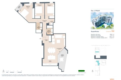 Apartamento en venta Alicante, España 4 dormitorios, 134 m2 No. 133757 - foto 15