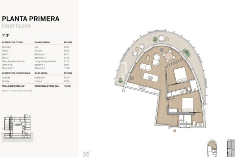 Apartamento en venta en Barcelona, España 2 dormitorios, 85 m2 No. 166336 - foto 17