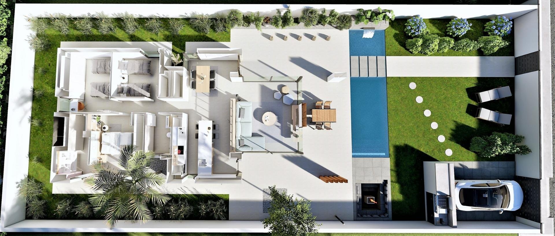 Villa a San Fulgencio, Alicante, Spagna 3 camere da letto, 135 mq. N° 142427
