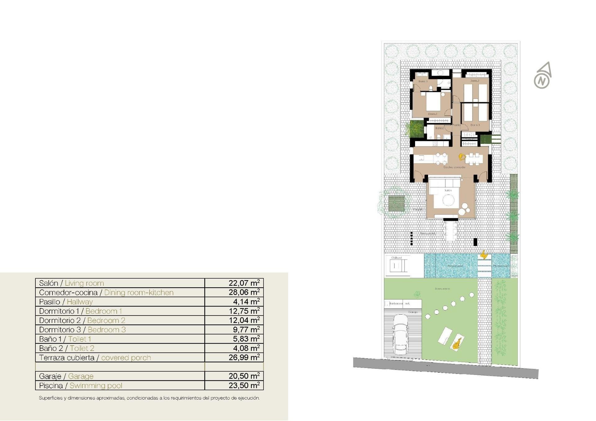 Villa a San Fulgencio, Alicante, Spagna 3 camere da letto, 135 mq. N° 142427