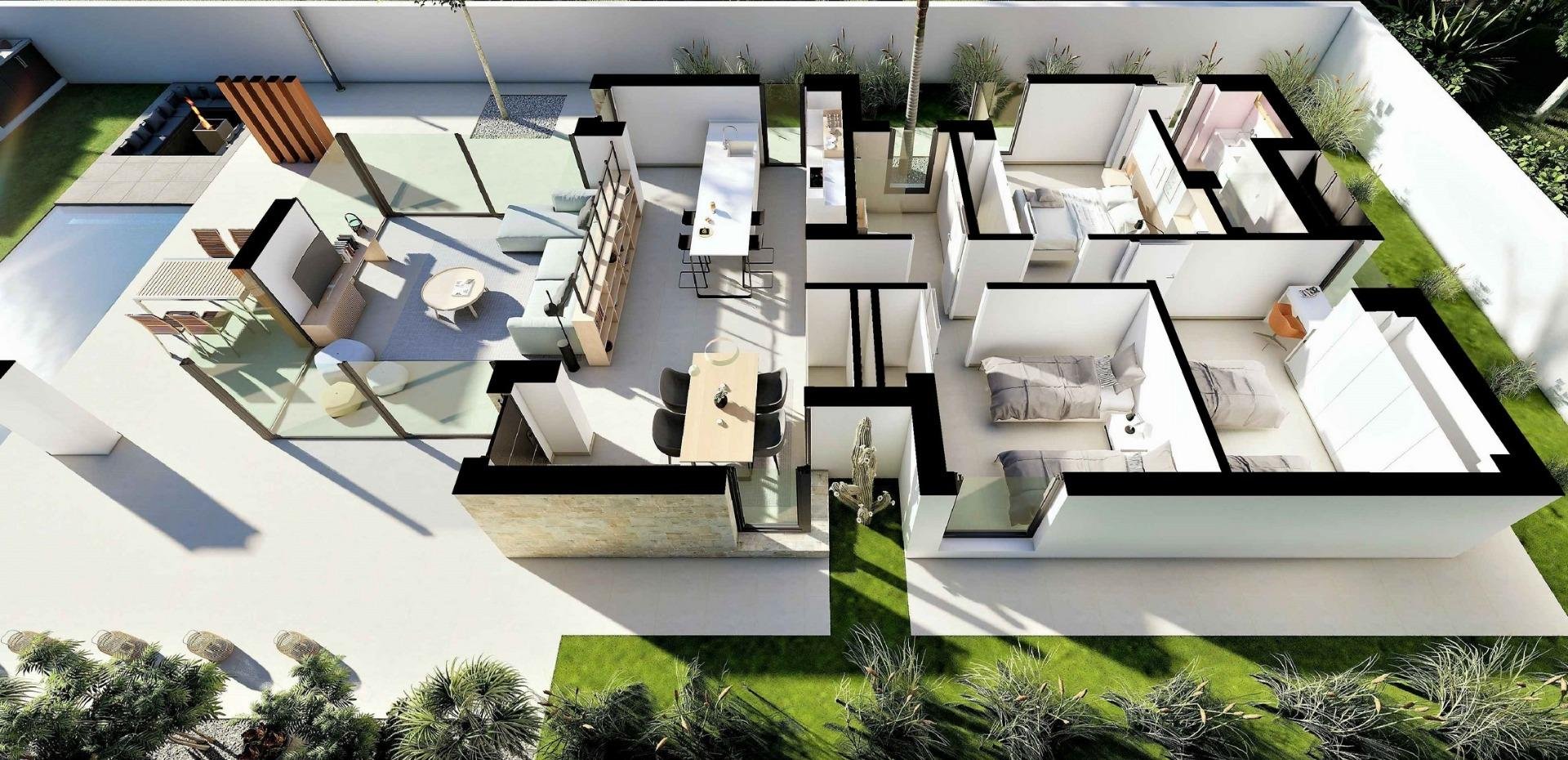 Villa a San Fulgencio, Alicante, Spagna 3 camere da letto, 135 mq. N° 142427