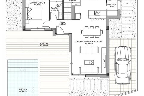 Продажа виллы в Бенихофар, Аликанте, Испания 3 спальни, 134м2 №165059 - фото 4
