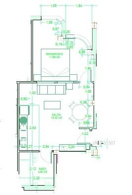Penthouse w Los Alcazares, Murcia, Hiszpania 1 sypialnia, 44 mkw. nr 192920