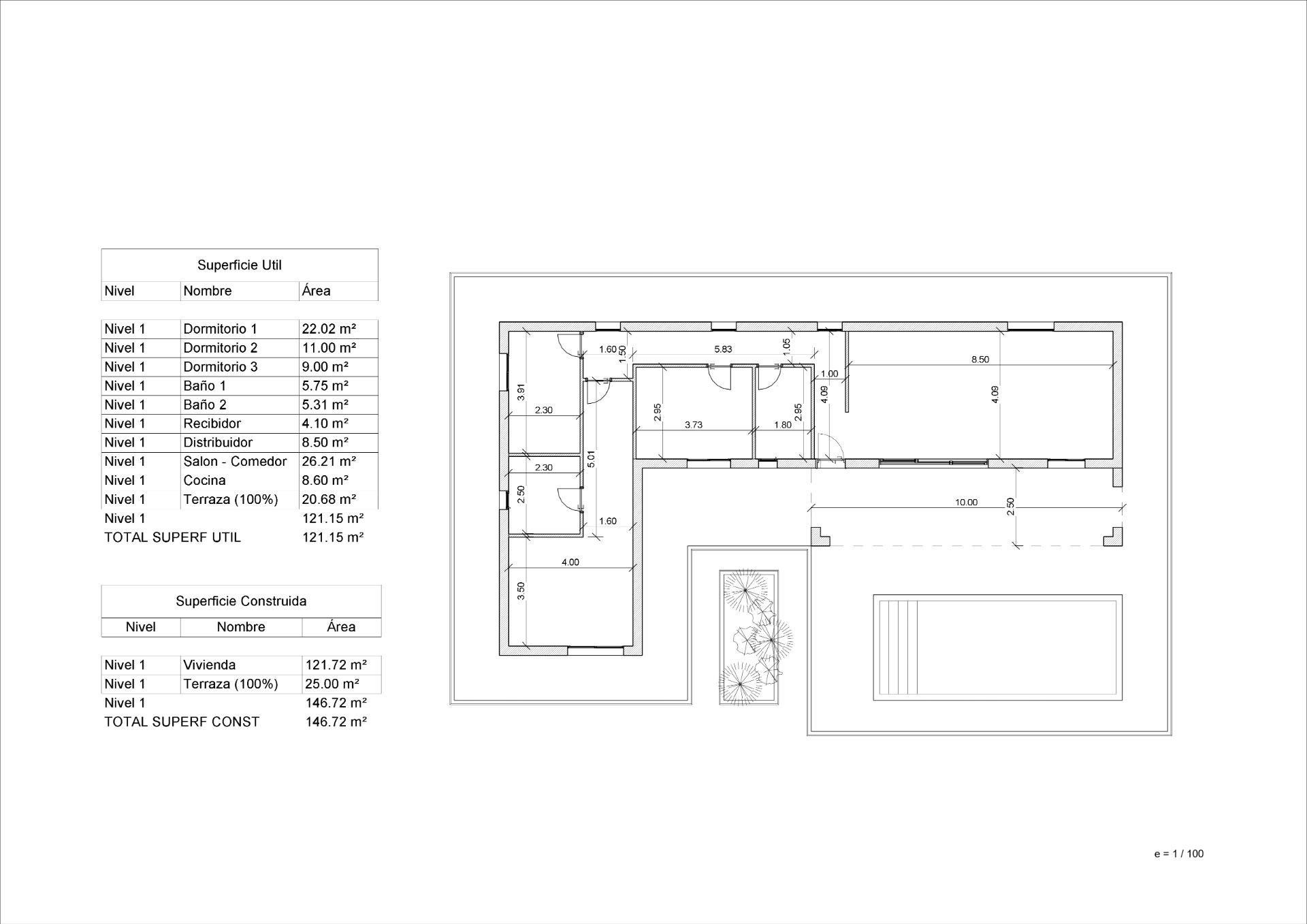 Villa a La Romana, Alicante, Spagna 3 camere da letto, 146 mq. N° 135055