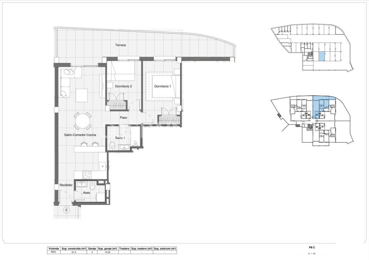 Apartamento en Bigastro, Alicante, España 2 dormitorios, 61 m2 No. 183659