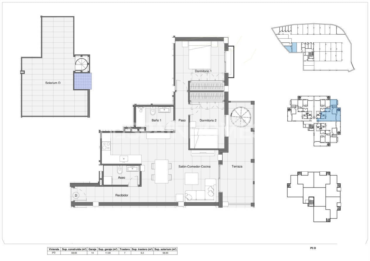 Apartamento en Bigastro, Alicante, España 2 dormitorios, 61 m2 No. 183659
