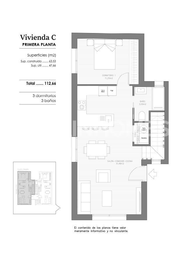 Dzīvoklis Benejuzar, Alicante, Spānijā 2 istabas, 56 m2 Nr. 183653