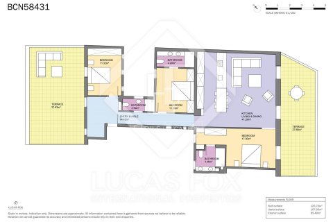 Penthouse w Barcelona, Hiszpania 3 sypialnie, 120 mkw. nr 150753 – zdjęcie 7