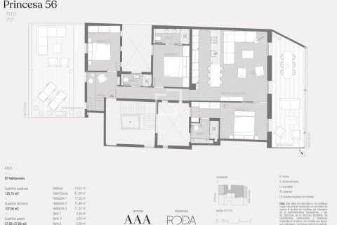 Attico in vendita a Barcelona, Spagna 3 camere da letto, 120 mq. N° 150753 - foto 24