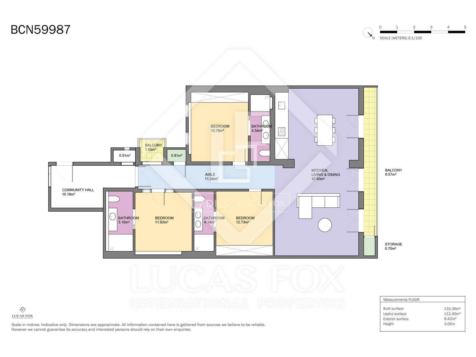 Huoneisto Barcelona, Espanja 3 makuuhuonetta, 133 m2 No. 150748