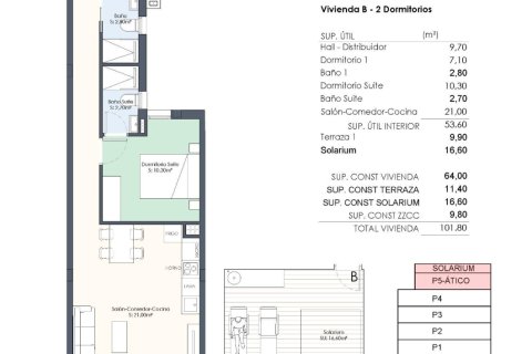 Apartment for sale in Torrevieja, Alicante, Spain 2 bedrooms, 64 sq.m. No. 142354 - photo 13