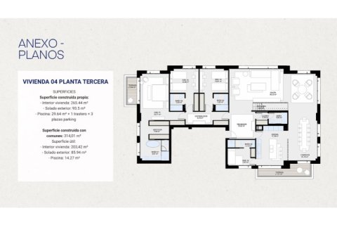 Takvåning till salu i Madrid, Spanien 4 sovrum, 265 kvm. Nr. 157833 - foto 11