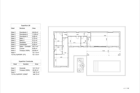 Villa till salu i La Romana, Alicante, Spanien 3 sovrum, 146 kvm. Nr. 170561 - foto 9