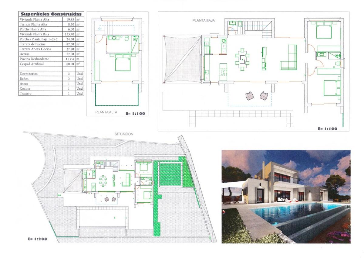 Villa in Benissa, Alicante, Spanien 3 Schlafzimmer, 160 m2 Nr. 80530