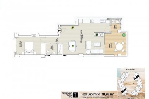Dzīvoklis pārdošanā La Manga del Mar Menor, Murcia, Spānijā 1 istaba, 78 m2 Nr. 114627 - attēls 16
