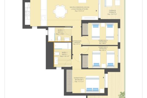 Apartamento en venta Dehesa De Campoamor, Alicante, España 3 dormitorios, 104 m2 No. 136903 - foto 13