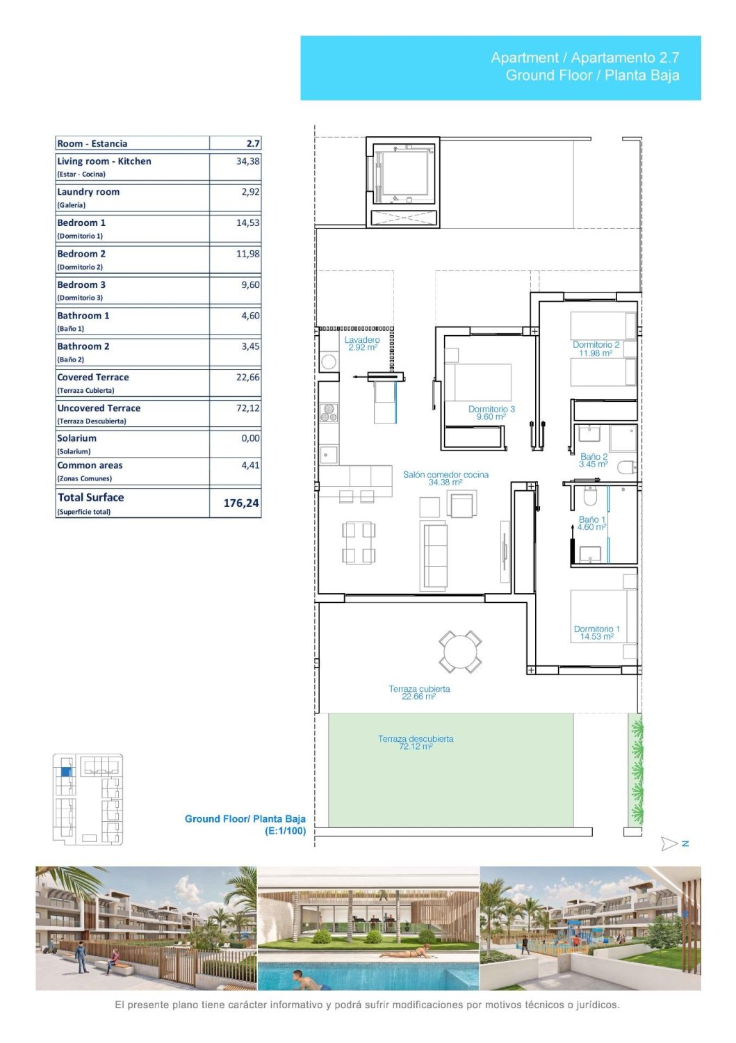 Huoneisto Pilar de la Horadada, Alicante, Espanja 3 makuuhuonetta, 104 m2 No. 137114