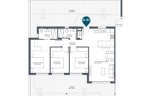 Продажа квартиры в Лос-Алькасарес, Мурсия, Испания 3 спальни, 99м2 №179847 - фото 13