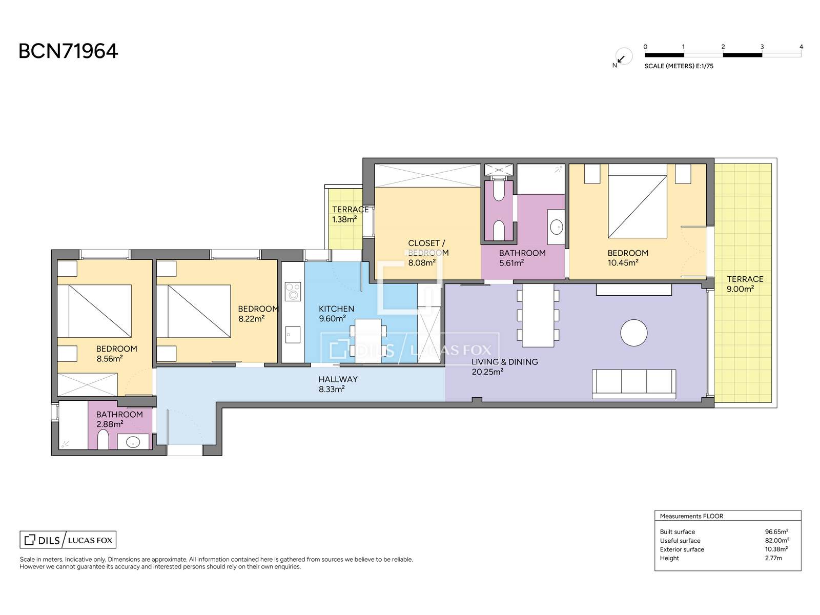 Huoneisto Barcelona, Espanja 3 makuuhuonetta, 90 m2 No. 192566
