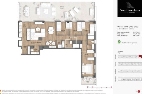 Kattohuoneisto myytävänä Barcelona, Espanja, 4 makuuhuonetta, 117 m2 No. 192763 - kuva 28