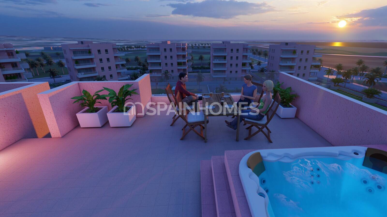 Takvåning i Guardamar del Segura, Alicante, Spanien 3 sovrum, 91 kvm. Nr. 62837