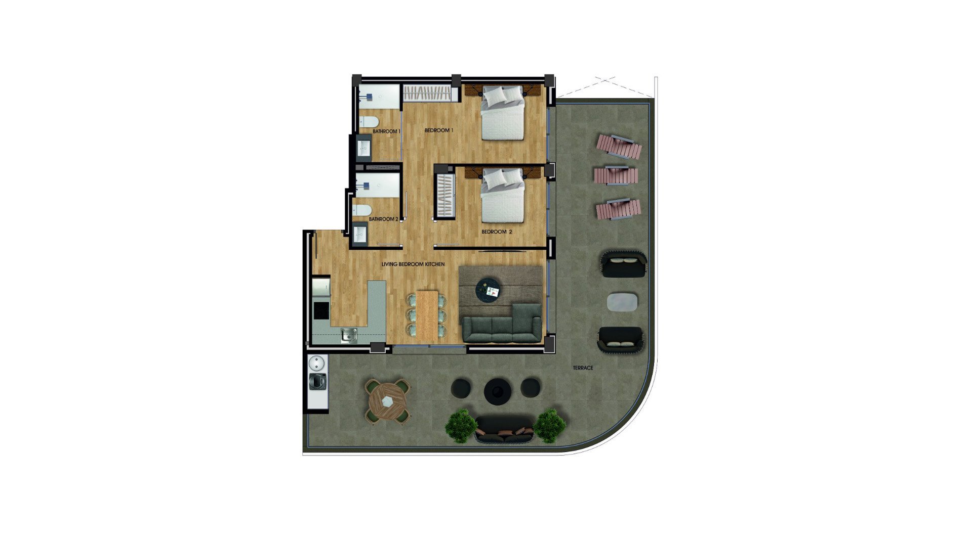 Apartament w Claudia II, Los Arenales Del Sol, Alicante, Hiszpania 2 sypialnie, 117.6 mkw. nr 69167