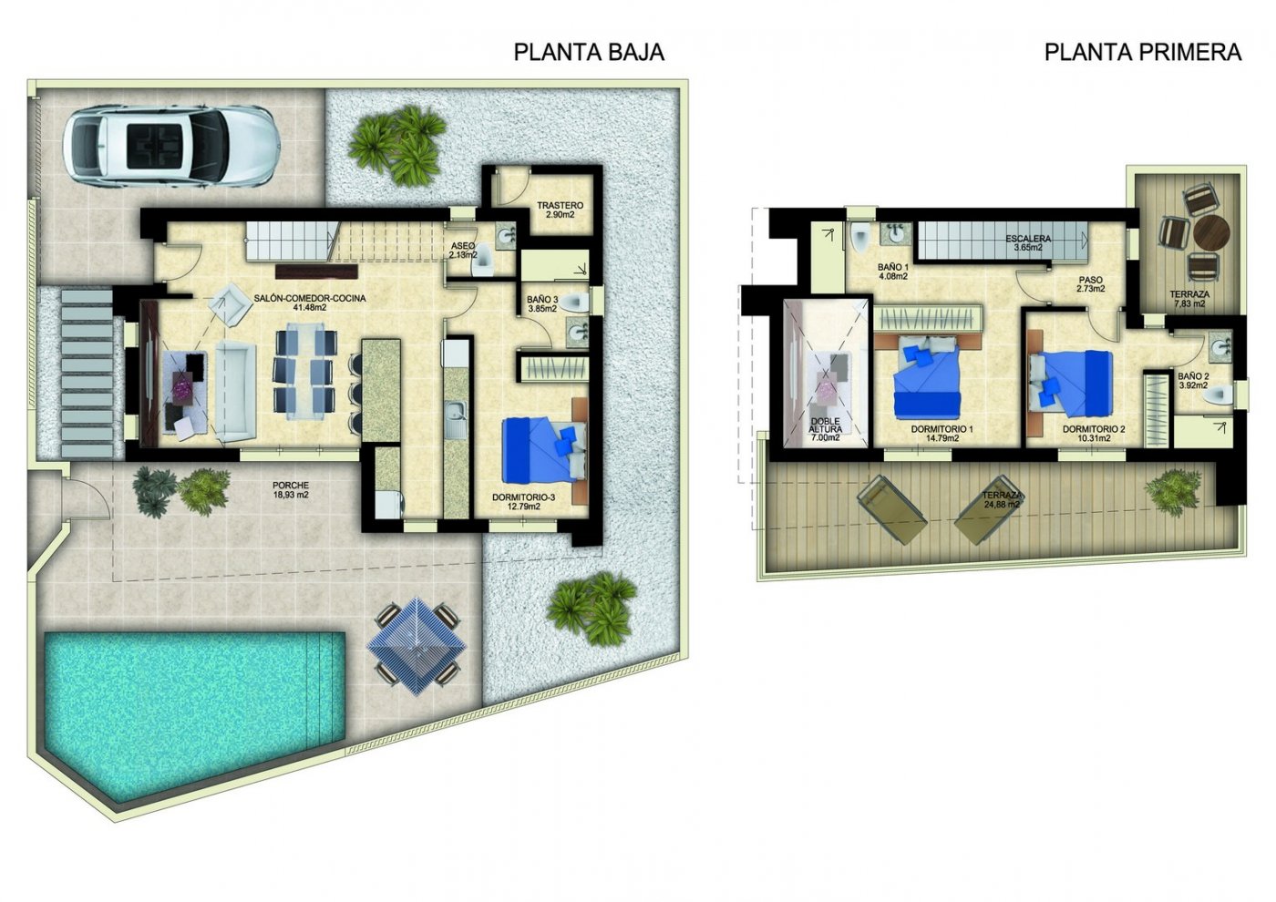 Villa Benijofar, Alicante, Spānijā 3 istabas, 135 m2 Nr. 142591