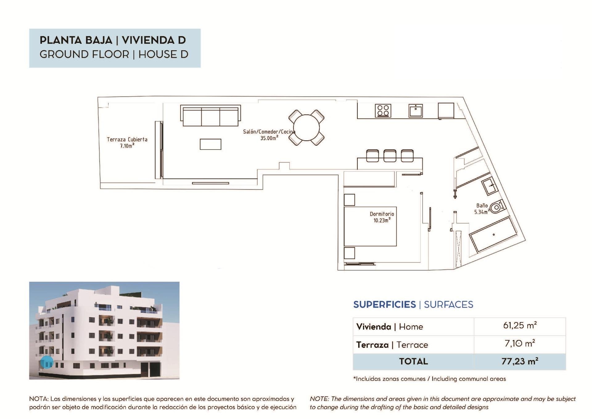 Huoneisto Torrevieja, Alicante, Espanja 1 makuuhuone, 61 m2 No. 192438
