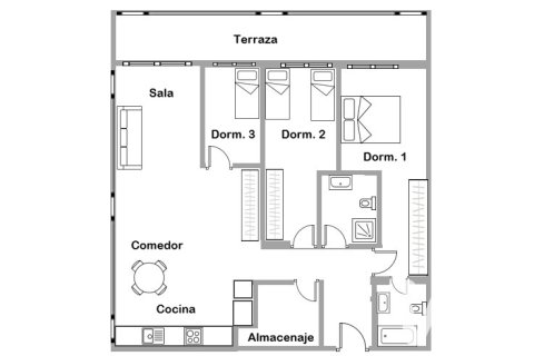 Apartament w L'Hospitalet de Llobregat, Barcelona, Hiszpania 3 sypialnie, 113 mkw. nr 172943 – zdjęcie 21
