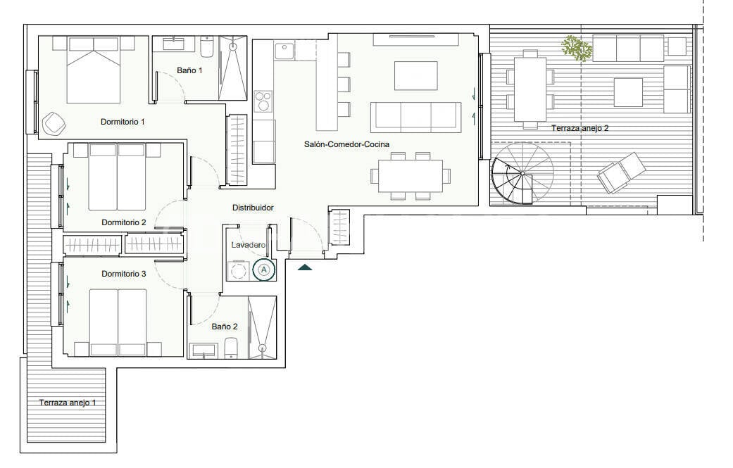 Appartamento a Estepona, Malaga, Spagna 3 camere da letto, 142 mq. N° 138715